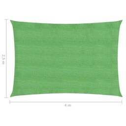 Berkfield Home Sunshade Sail 160 g/m ² Light Green 2.5x4 m HDPE - thumbnail 6