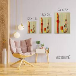 "Artery8 Abstract Musical Symbols Clefs Music Canvas Wall Art Print - Size: W18"" x H24""" - thumbnail 4
