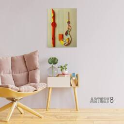 "Artery8 Abstract Musical Symbols Clefs Music Canvas Wall Art Print - Size: W18"" x H24""" - thumbnail 3