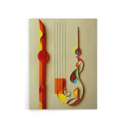 "Artery8 Abstract Musical Symbols Clefs Music Canvas Wall Art Print - Size: W18"" x H24""" - thumbnail 1