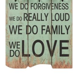 Berkfield Home Wall-mounted Coat Rack with 6 Hooks 120x40 cm HAPPY LOVE - thumbnail 5