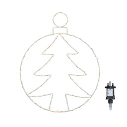 Samuel Alexander 48cm x 38cm Light up Hanging Christmas Tree Bauble with 250 White LEDs - Size: 48 cm x 38 cm