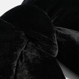 OHS Bow Shaped Velvet Scatter Cushion Xmas Decorative Plush Pillow in Black - thumbnail 5