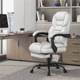 VOGREX White Executive Office Chair Footrest Linkage Armrest - thumbnail 4