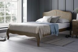 Time4sleep Loire Rattan Low Foot End - Bed Frame in Light Oak - Size: Super King - thumbnail 2