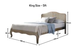 Time4sleep Loire Rattan Low Foot End - Bed Frame in Light Oak - Size: Super King - thumbnail 5