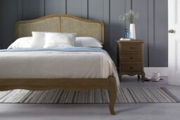 Time4sleep Loire Rattan Low Foot End - Bed Frame in Light Oak - Size: Super King - thumbnail 3