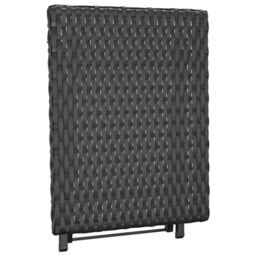 Berkfield Home Folding Table Black 45x35x32 cm Poly Rattan - Size: 45 x 35 x 32 cm - thumbnail 5