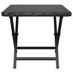 Berkfield Home Folding Table Black 45x35x32 cm Poly Rattan - Size: 45 x 35 x 32 cm - thumbnail 4