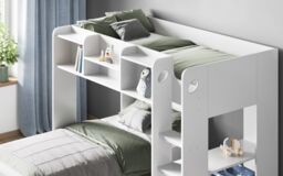 Flair Wizard L Shaped Bunk Bed in White - Size: Single - thumbnail 3