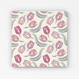"Warren Reed - Designer Tulips Canvas in Pink - Size: W16"" x H16""" - thumbnail 1