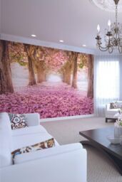 Origin Murals Blossom Trees Wall Mural in Rose - Size: W350 cm x H280 cm - thumbnail 1