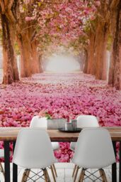 Origin Murals Blossom Trees Wall Mural in Rose - Size: W350 cm x H280 cm - thumbnail 4