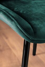 FurnitureboxUK Novara 100cm Round Dining Table & 4 Pesaro Black Leg Chairs in Green - thumbnail 6
