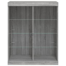 Berkfield Home Sideboard with LED Lights Grey Sonoma 81x37x100 cm - Size: 81 x 37 x 100 cm - thumbnail 6