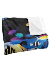 JQ Licensing Royce Mcclure Night Dive Tropical Fish Silky Touch Super Soft Throw Blanket 152 X 127 cm in White - thumbnail 3