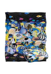 JQ Licensing Royce Mcclure Night Dive Tropical Fish Silky Touch Super Soft Throw Blanket 152 X 127 cm in White - thumbnail 2