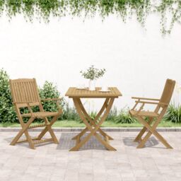 Berkfield Home Folding Garden Chairs 2 pcs 58x54.5x90 cm Solid Wood Acacia in Brown - thumbnail 3