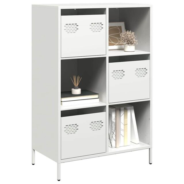 Berkfield Home Highboard White 68x39x103.5 cm Steel - image 1