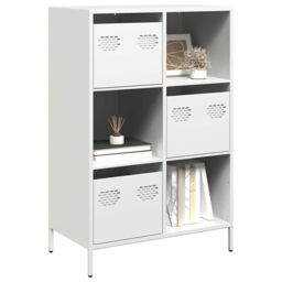 Berkfield Home Highboard White 68x39x103.5 cm Steel - thumbnail 1