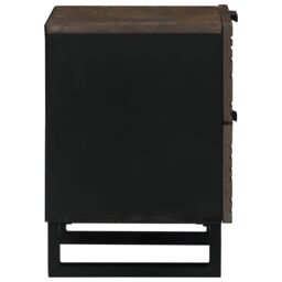 Berkfield Home Bedside Table with Drawer Walnut 40 x 33.5 x 46 cm in Brown - thumbnail 5