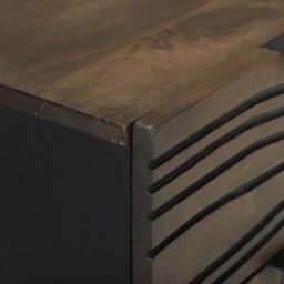Berkfield Home Bedside Table with Drawer Walnut 40 x 33.5 x 46 cm in Brown - thumbnail 8