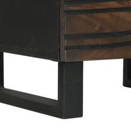Berkfield Home Bedside Table with Drawer Walnut 40 x 33.5 x 46 cm in Brown - thumbnail 9