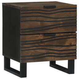 Berkfield Home Bedside Table with Drawer Walnut 40 x 33.5 x 46 cm in Brown
