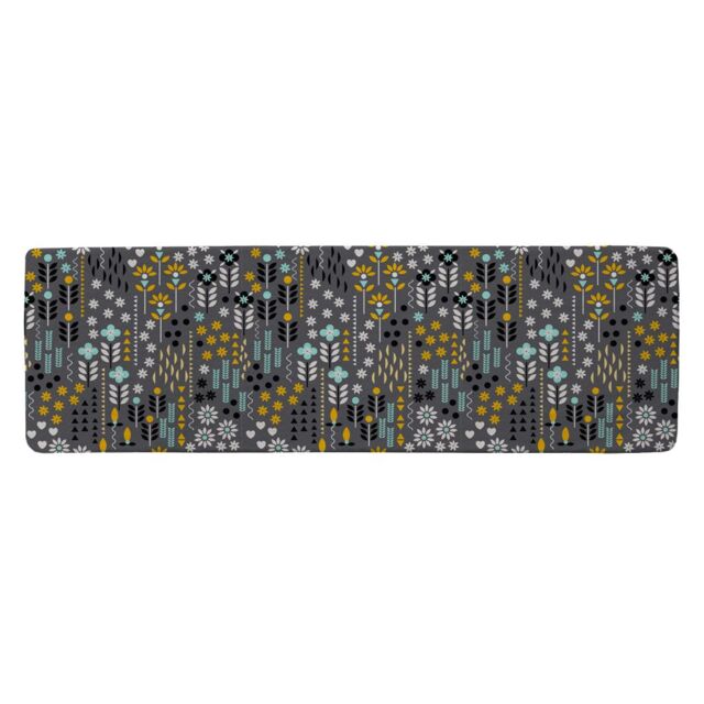Benjamin Tate Design Flower Print Runner Rug in Natural - Size: 67 cm x 230 cm - image 1