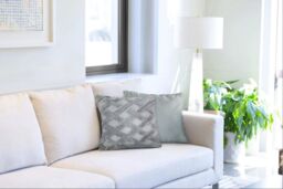New Edge Blinds Newton Cross Hatch Collection Soft Touch Cushion Cover in Silver - Size: 43 cm x 43 cm - thumbnail 2