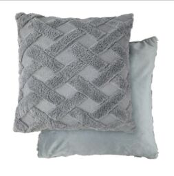 New Edge Blinds Newton Cross Hatch Collection Soft Touch Cushion Cover in Silver - Size: 43 cm x 43 cm - thumbnail 1