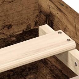 Berkfield Home Bed Frame without Mattress Old Wood 100x200 cm Engineered Wood in Brown - thumbnail 8