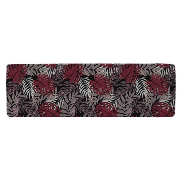 Benjamin Tate Design Tropical Leaves In Red White & Grey Runner Rug in Natural - Size: 67 cm x 230 cm - image 1