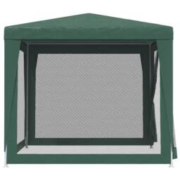 Berkfield Home Party Tent with 4 Mesh Sidewalls Green 2.5x2.5 m HDPE - thumbnail 4