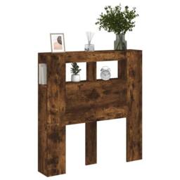 Berkfield Home LED Headboard Smoked Oak 100x18.5x103.5 cm Engineered Wood in Brown - thumbnail 5
