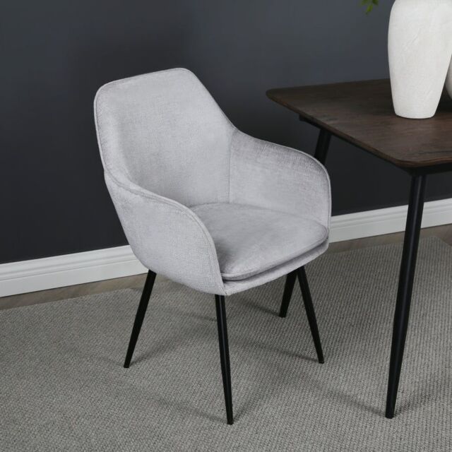 Home Garden Direct Muse - Accent Chair in Woven Yarn Fabric Upholstery in Grey - image 1