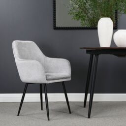 Home Garden Direct Muse - Accent Chair in Woven Yarn Fabric Upholstery in Grey - thumbnail 2