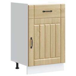 Berkfield Home Kitchen Base Cabinet Lucca Sonoma Oak Engineered Wood in Brown - thumbnail 2