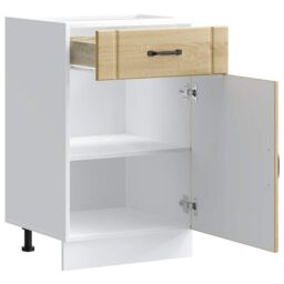 Berkfield Home Kitchen Base Cabinet Lucca Sonoma Oak Engineered Wood in Brown - thumbnail 5