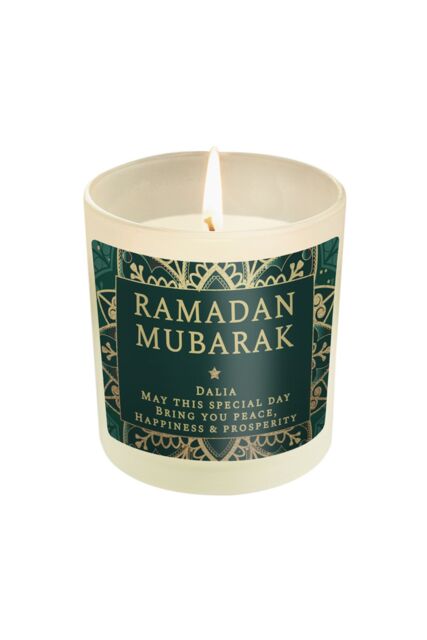 Personalised Memento Company Personalised Eid & Ramadan Scented Jar Candle in Off-White - image 1