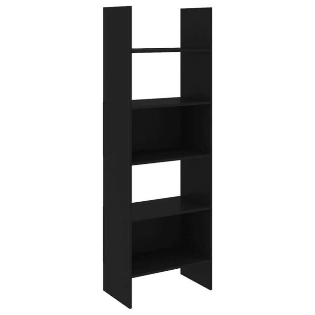 Berkfield Home Book Cabinet Black 60x35x180 cm Engineered Wood - Size: 60 x 35 x 180 cm - image 1