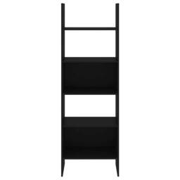 Berkfield Home Book Cabinet Black 60x35x180 cm Engineered Wood - Size: 60 x 35 x 180 cm - thumbnail 3