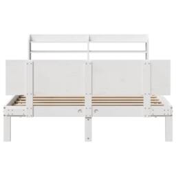 Berkfield Home Bed Frame with Headboard without Mattress White 160x200 cm - thumbnail 4