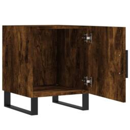 Berkfield Home Modern Bedside Cabinets 2 pcs Smoked Oak 40x40x50 cm Engineered Wood in Brown - Size: 40 x 40 x 50 cm - thumbnail 5