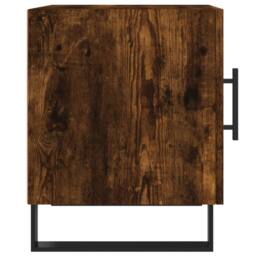 Berkfield Home Modern Bedside Cabinets 2 pcs Smoked Oak 40x40x50 cm Engineered Wood in Brown - Size: 40 x 40 x 50 cm - thumbnail 8