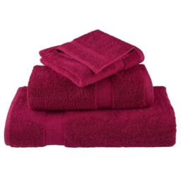 Berkfield Home Premium Soap Towels SOLUND 4pcs Bordeaux 30x30cm 600gsm in Wine - thumbnail 4