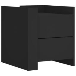 Berkfield Home Bedside Cabinet Black 45x50x50 cm Engineered Wood - Size: 45 x 50 x 50 cm - thumbnail 1