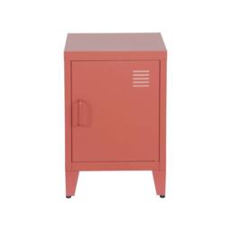 sweeek Set of 2 industrial bedside tables, 1 door in Terracotta - thumbnail 7