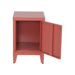 sweeek Set of 2 industrial bedside tables, 1 door in Terracotta - thumbnail 8