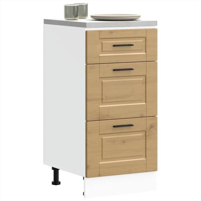 Berkfield Home Kitchen Base Cabinet Porto Artisan Oak Engineered Wood in Brown - image 1